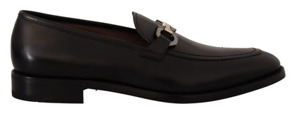 Salvatore Ferragamo Suave schwarze Leder-Gancio-Bit-Loafer