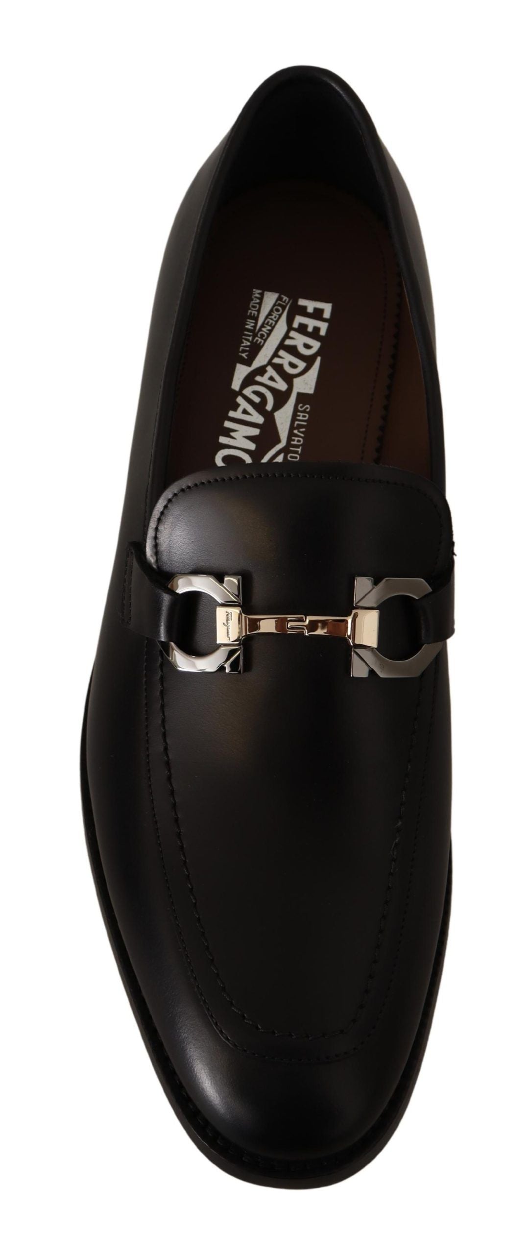 Salvatore Ferragamo Suave schwarze Leder-Gancio-Bit-Loafer