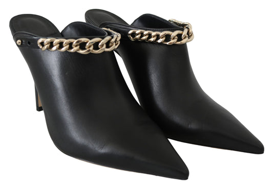Jimmy Choo Elegante Pumps aus schwarzgoldenem Leder