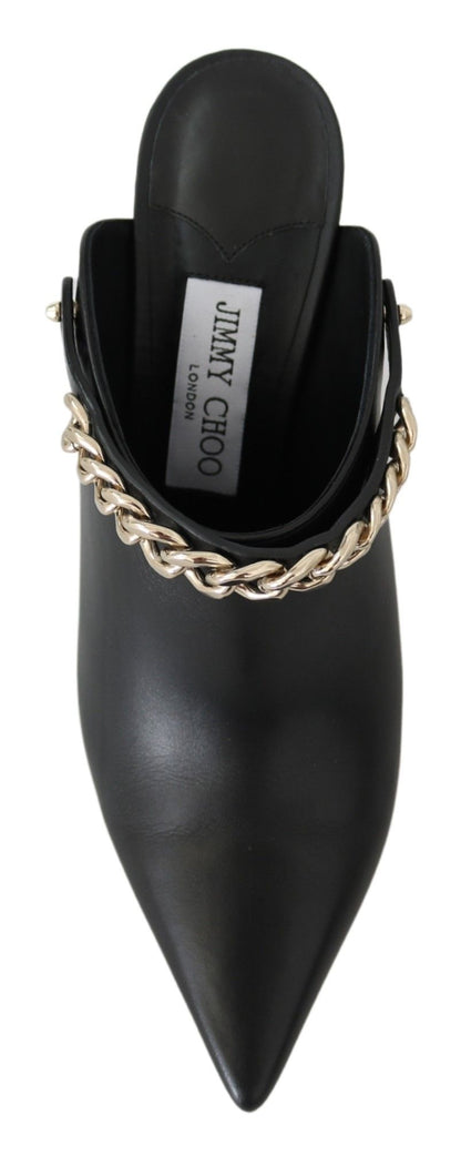 Jimmy Choo Elegante Pumps aus schwarzgoldenem Leder