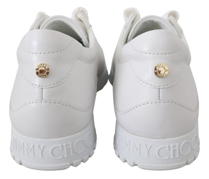 Jimmy Choo Elegante weiße Ledersneaker