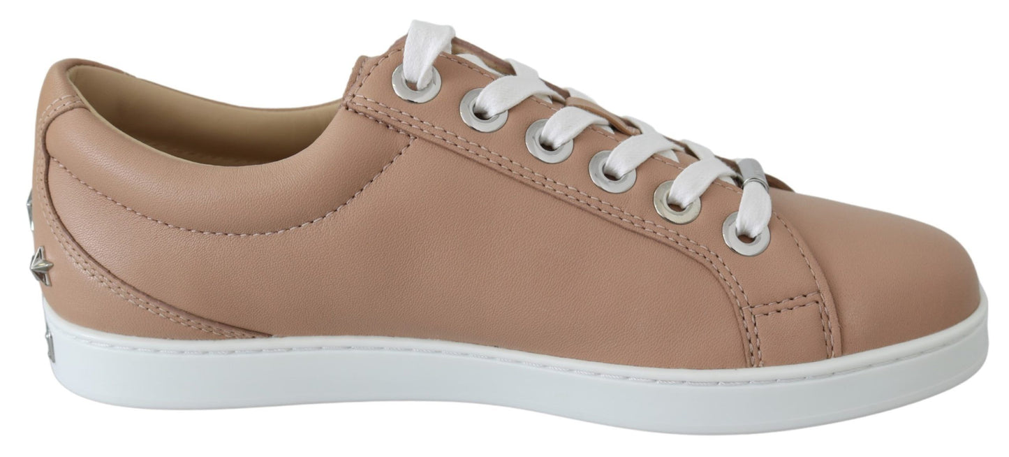 Jimmy Choo Puderrosa Sneakers aus Nappaleder