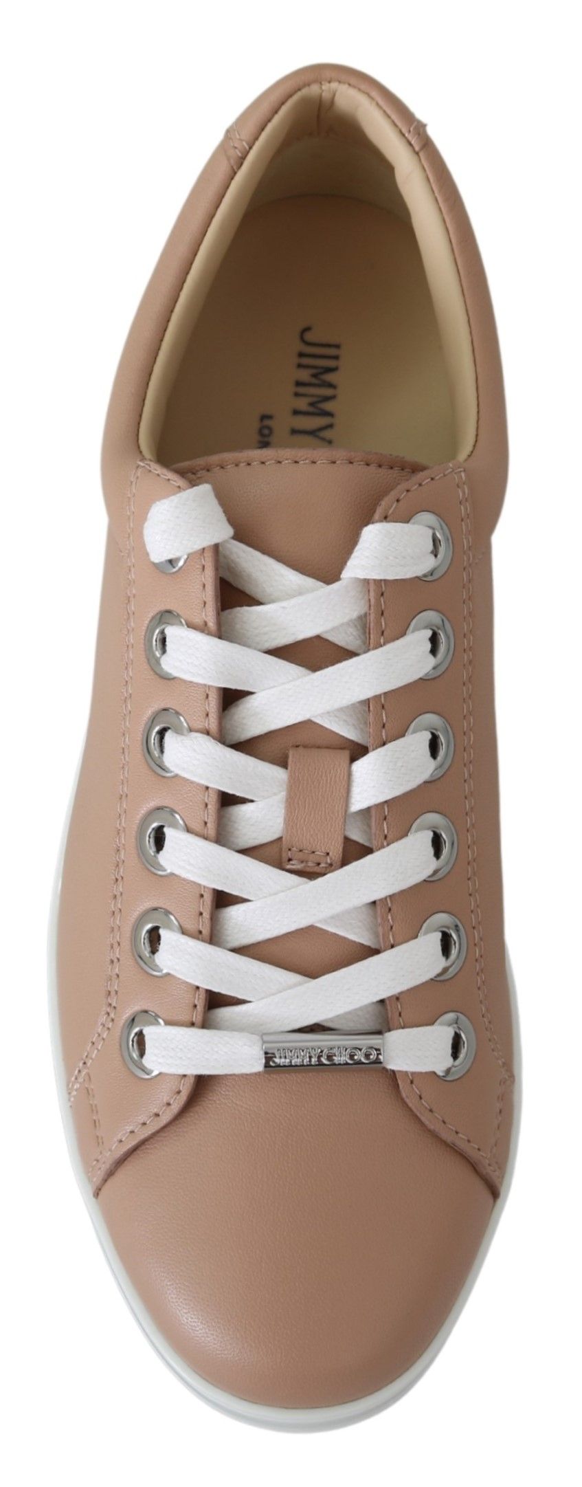 Jimmy Choo Puderrosa Sneakers aus Nappaleder