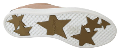 Jimmy Choo Puderrosa Sneakers aus Nappaleder