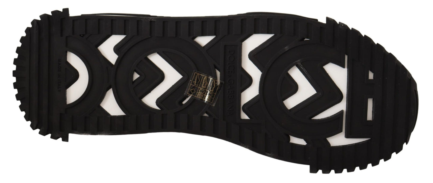 Dolce &amp; Gabbana – NS1 – Sneaker mit Schnürung aus schwarzem und grauem Stoff