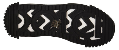 Dolce &amp; Gabbana – NS1 – Sneaker mit Schnürung aus schwarzem und grauem Stoff