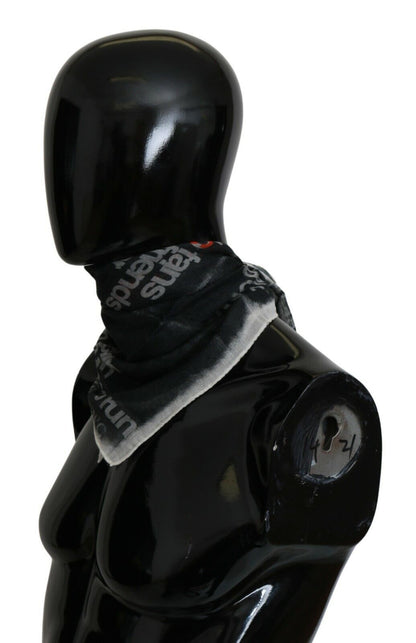 Costume National – Dunkelgrauer Foulard aus Wolle mit Markenlogo