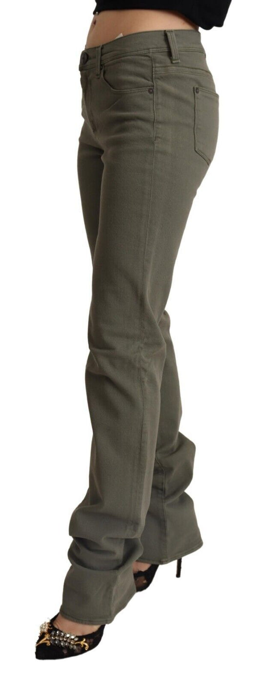 Ermanno Scervino Graue Skinny-Jeans aus Baumwolle mit niedriger Taille