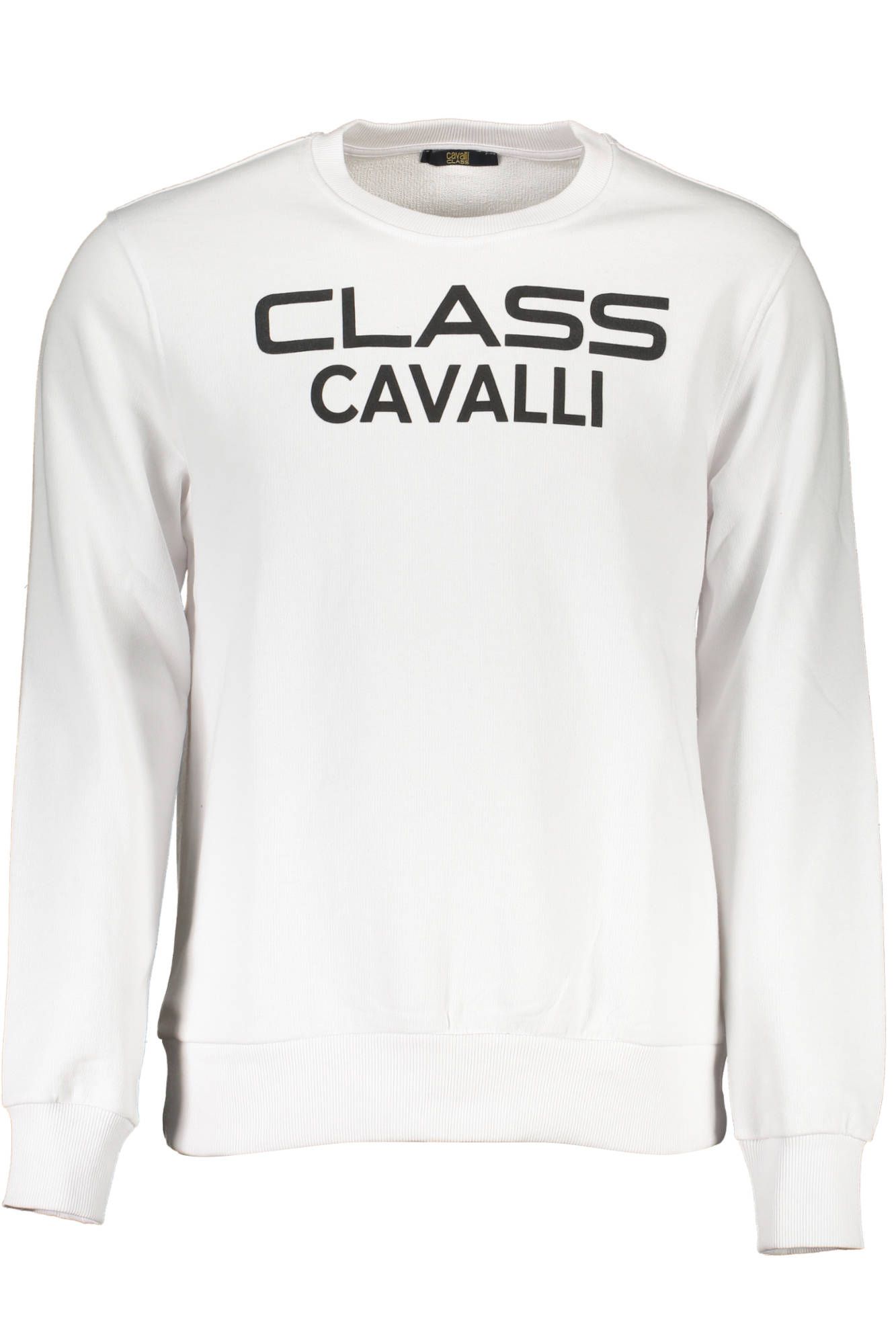 Cavalli Class Weißer Baumwollpullover für Herren