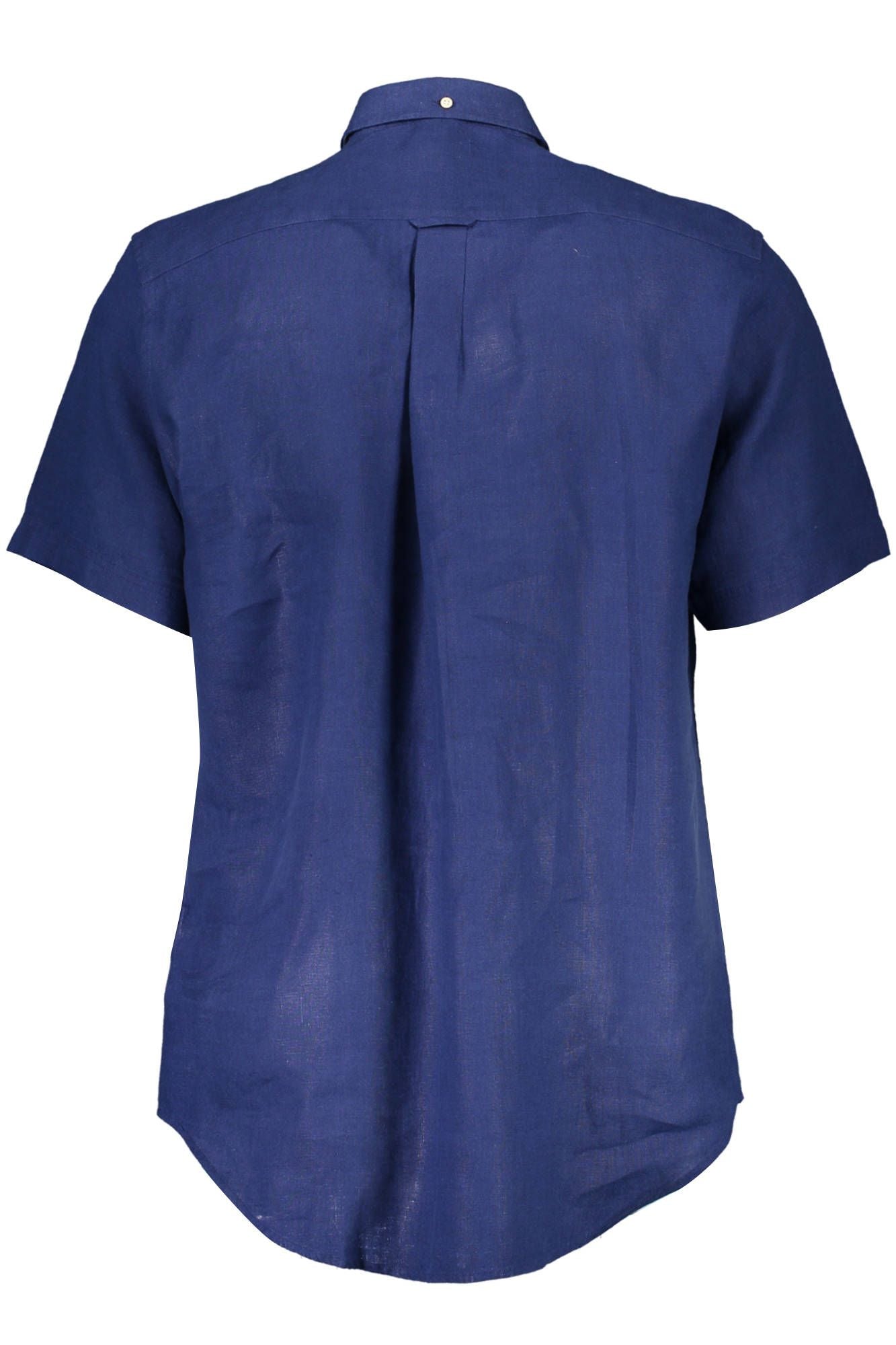 Gant – Elegantes blaues Leinen-Button-Down-Hemd