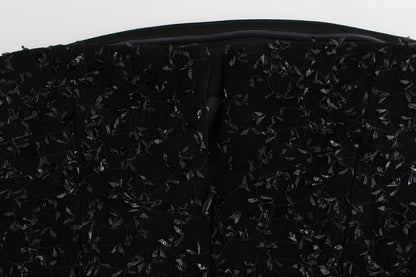Masha Ma – Schwarzes, trägerloses, verziertes Bleistiftkleid