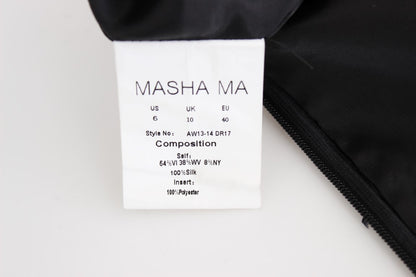 Masha Ma – Schwarzes, trägerloses, verziertes Bleistiftkleid