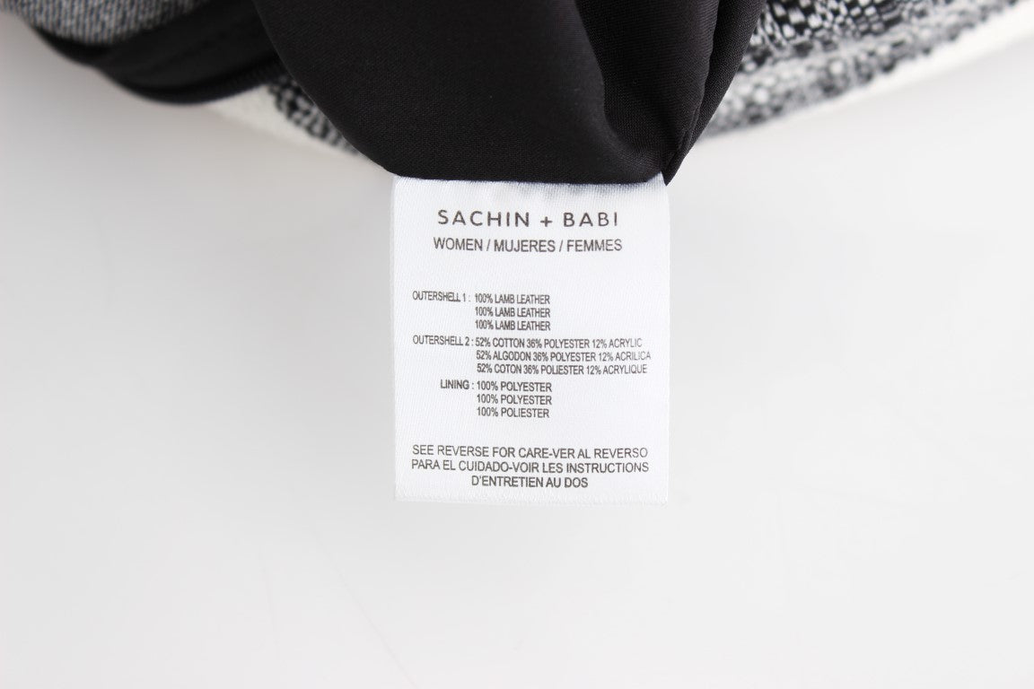 Sachin &amp; Babi Grau-Schwarzer Liza-Leder-Bleistift