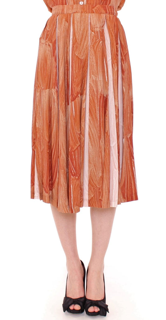 Licia Florio Braun-Orange Unter dem Knie Vollrock