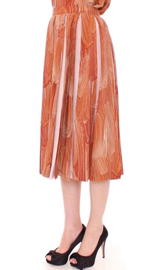 Licia Florio Braun-Orange Unter dem Knie Vollrock
