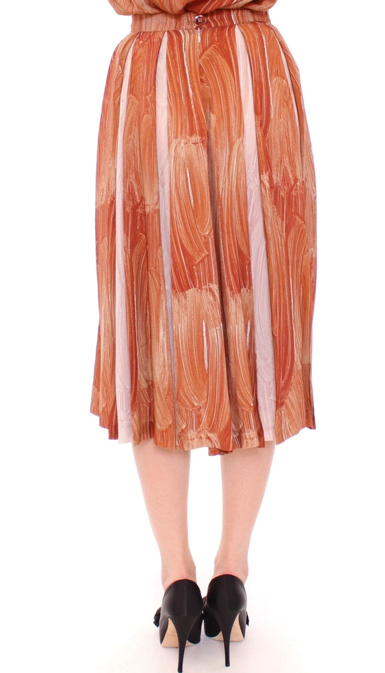 Licia Florio Braun-Orange Unter dem Knie Vollrock