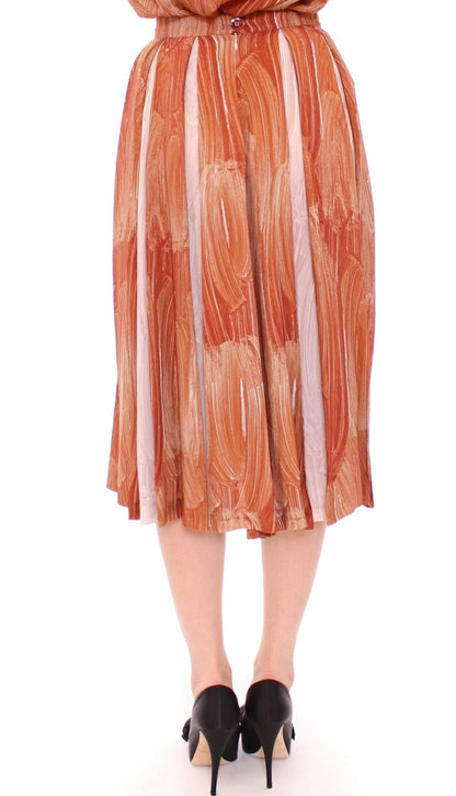 Licia Florio Braun-Orange Unter dem Knie Vollrock