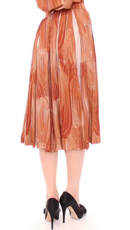 Licia Florio Braun-Orange Unter dem Knie Vollrock