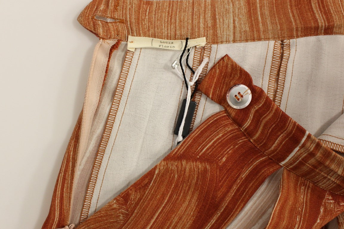 Licia Florio Braun-Orange Unter dem Knie Vollrock