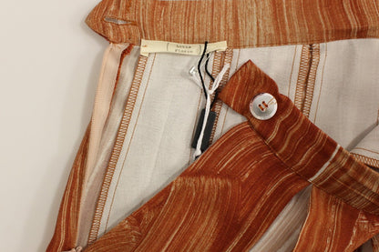 Licia Florio Braun-Orange Unter dem Knie Vollrock