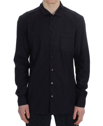 Dolce &amp; Gabbana Lila gestreiftes Pyjama-Lounge-Shirt aus Baumwolle