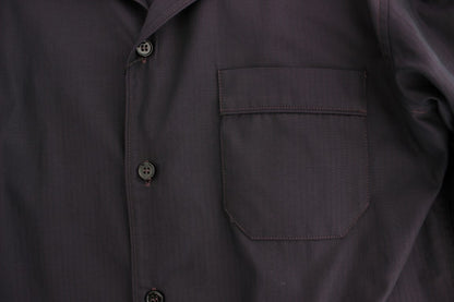 Dolce &amp; Gabbana Lila gestreiftes Pyjama-Lounge-Shirt aus Baumwolle