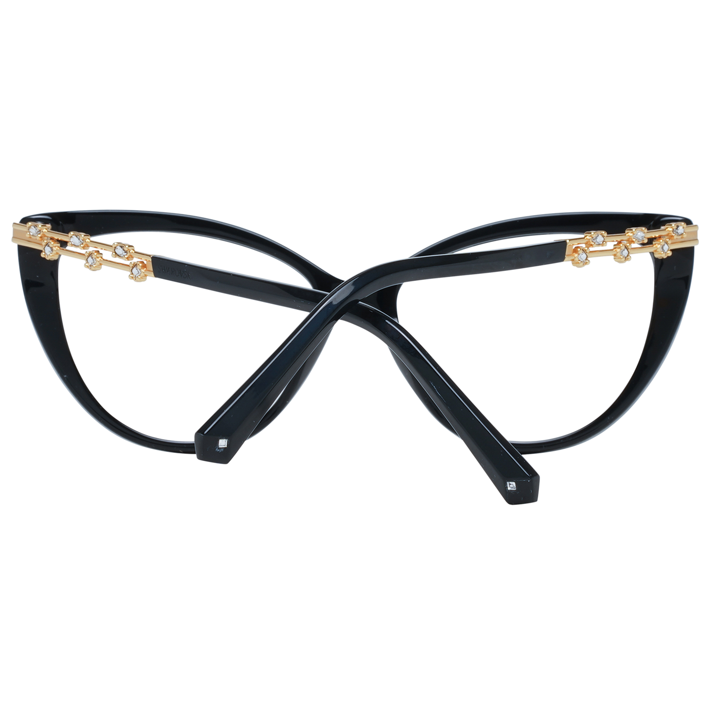 Swarovski Elegante schwarze Cat Eye Designerbrille