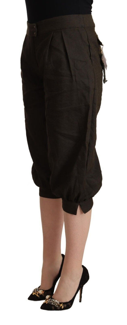 GF Ferre – Kurze Haremshose aus Viskose in Braun