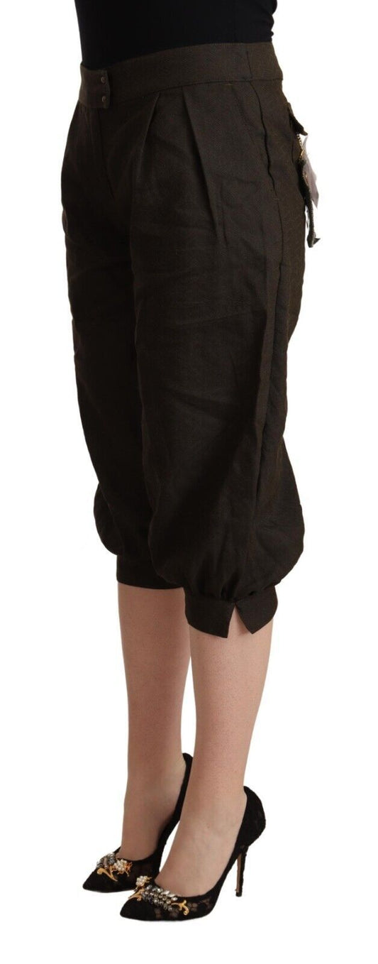 GF Ferre – Kurze Haremshose aus Viskose in Braun