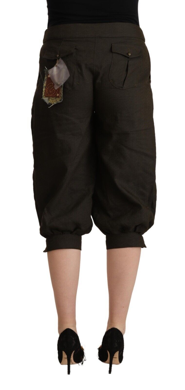 GF Ferre – Kurze Haremshose aus Viskose in Braun