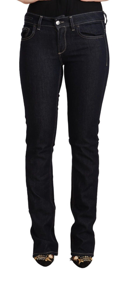 GF Ferre – Schwarze Skinny-Jeans aus Stretch-Baumwolle mit niedriger Taille