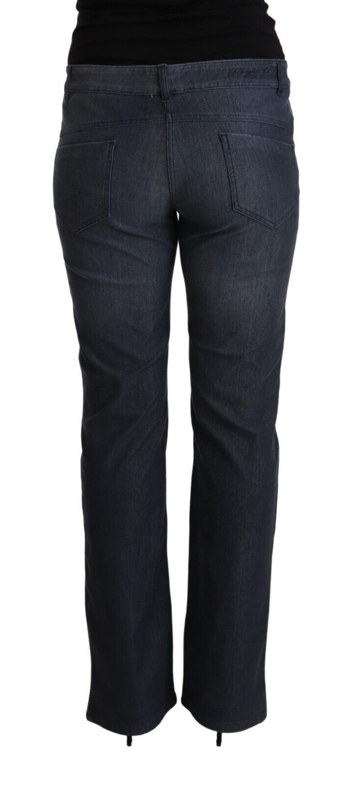 MARGHI LO‘ Dunkelblaue Straight-Denim-Jeans aus Baumwolle