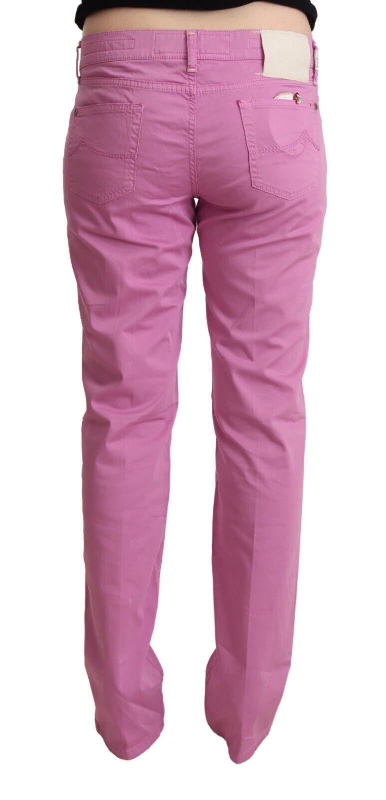 Jacob Cohen – Niedrig taillierte Tapered-Jeans aus Baumwolle in Rosa