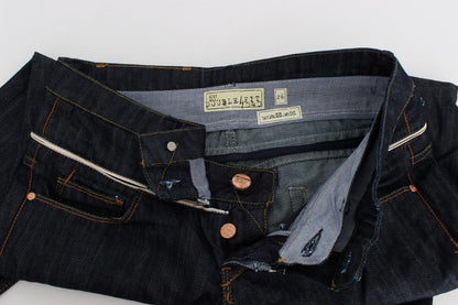 Acht Blue Denim Baumwollhosen Straight Fit Jeans