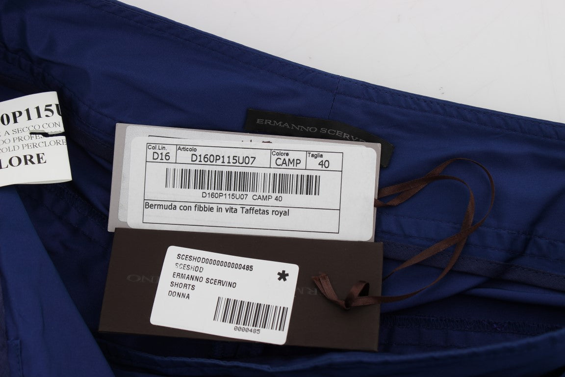Ermanno Scervino Blaue Bermudashorts über dem Knie