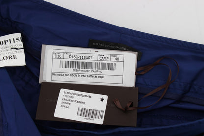 Ermanno Scervino Blaue Bermudashorts über dem Knie