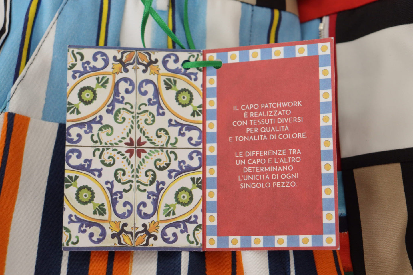 Dolce &amp; Gabbana – Mehrfarbig gestreifte Baumwollhose mit hoher Taille