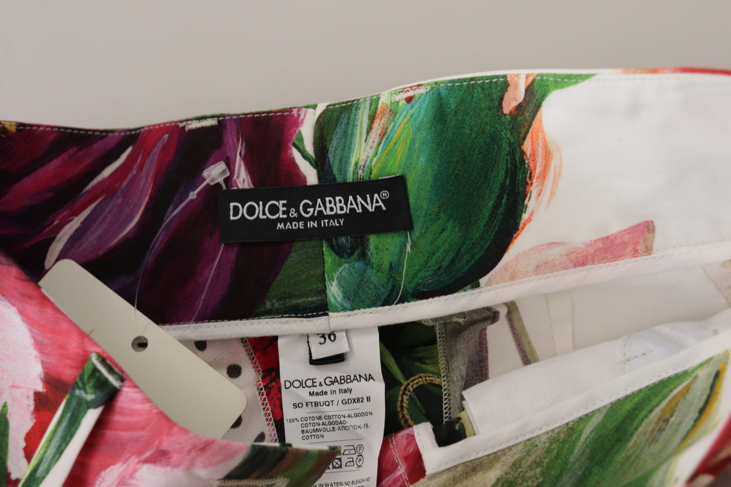 Dolce &amp; Gabbana Mehrfarbige Hotpants-Shorts mit hoher Taille