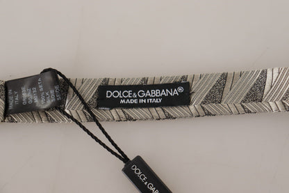 Dolce &amp; Gabbana – Graue Papillon-Fliege aus 100 % Seide mit verstellbarem Hals