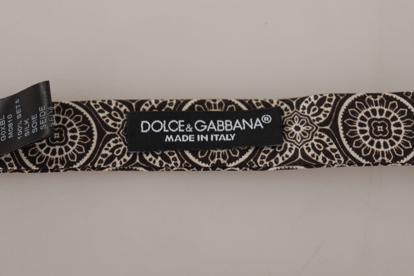 Dolce &amp; Gabbana – Schwarz-weiße Papillon-Krawatte aus 100 % Seide mit verstellbarem Hals