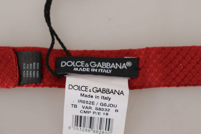 Dolce &amp; Gabbana – Rote Papillon-Krawatte aus 100 % Seide mit verstellbarem Hals