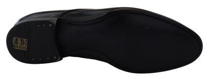 Dolce &amp; Gabbana – Formelle Abendschuhe aus schwarzem Leder