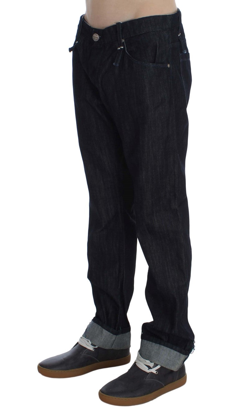 Acht Jeans in normaler Straight-Fit-Baumwolle, Blau