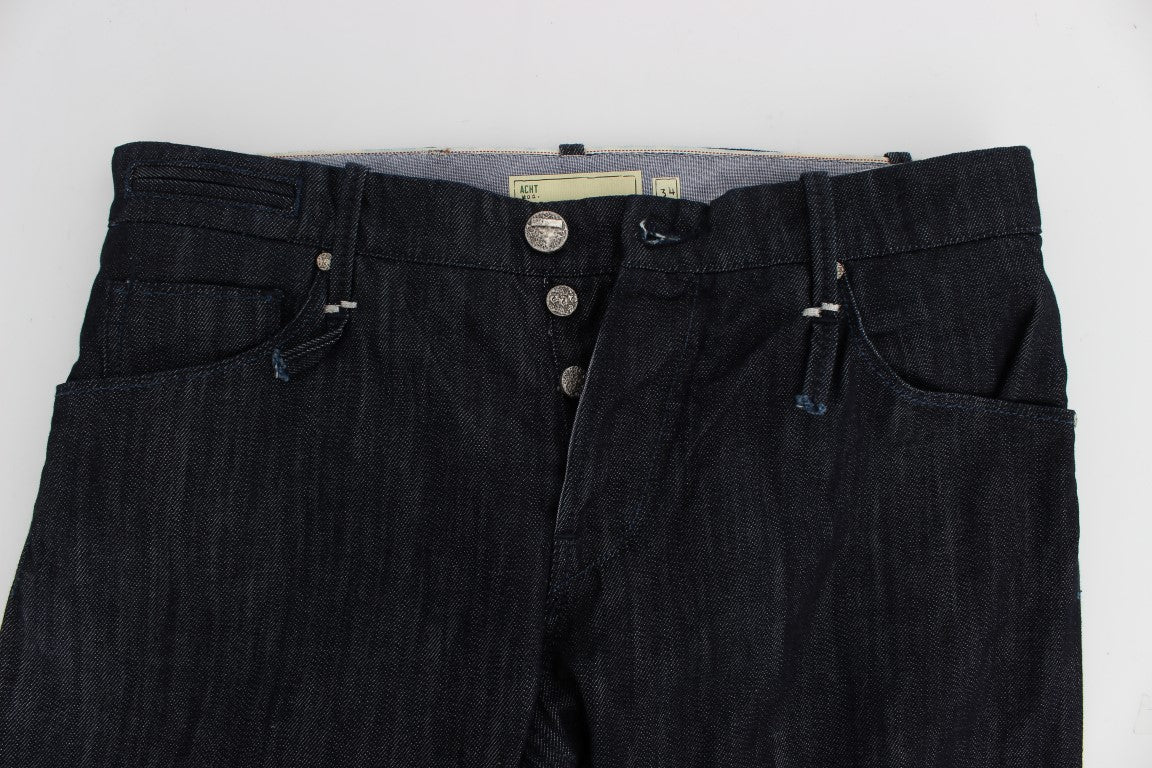 Acht Jeans in normaler Straight-Fit-Baumwolle, Blau