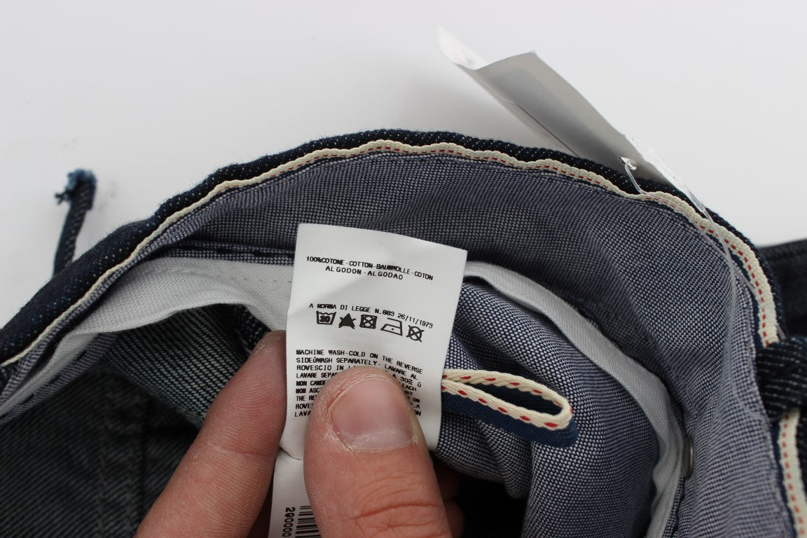 Acht Jeans in normaler Straight-Fit-Baumwolle, Blau