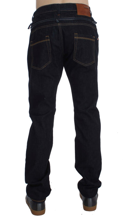Acht Jeans in normaler Straight-Fit-Baumwolle, Blau