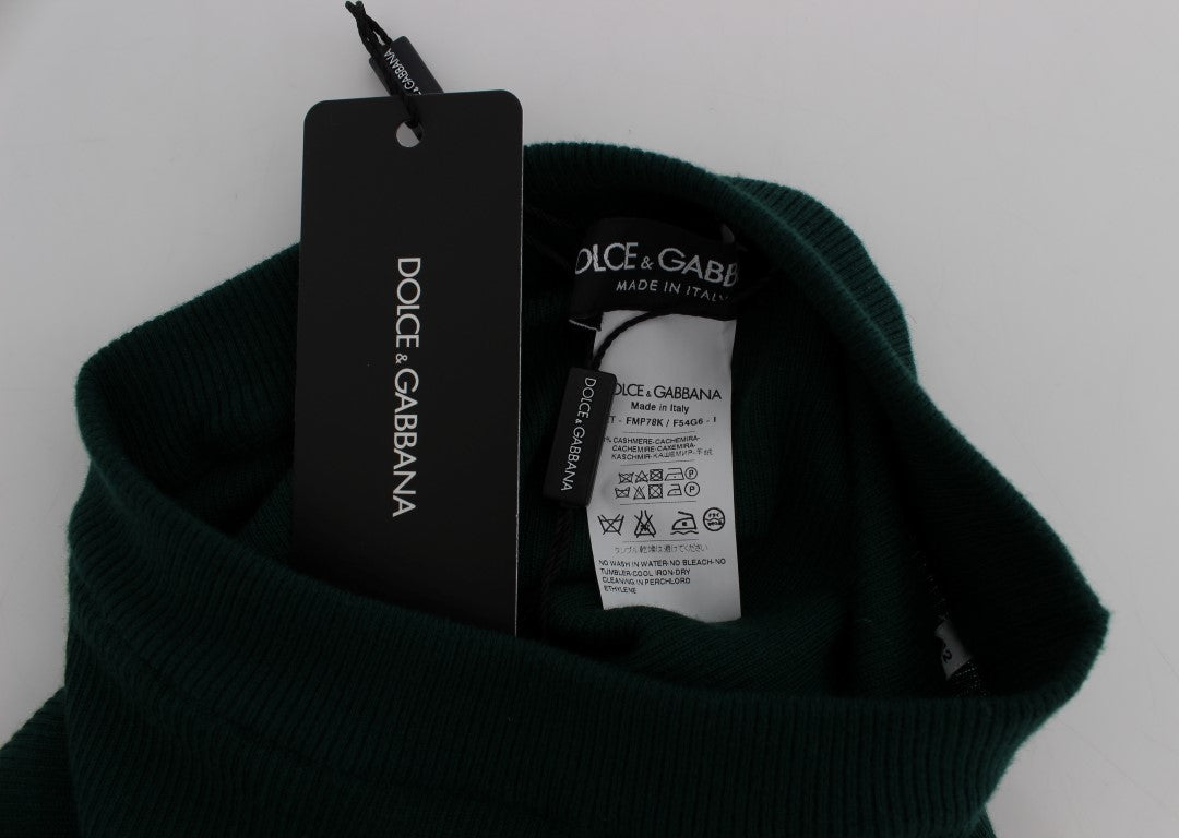Dolce &amp; Gabbana Grüne Stretch-Strumpfhose aus Kaschmir