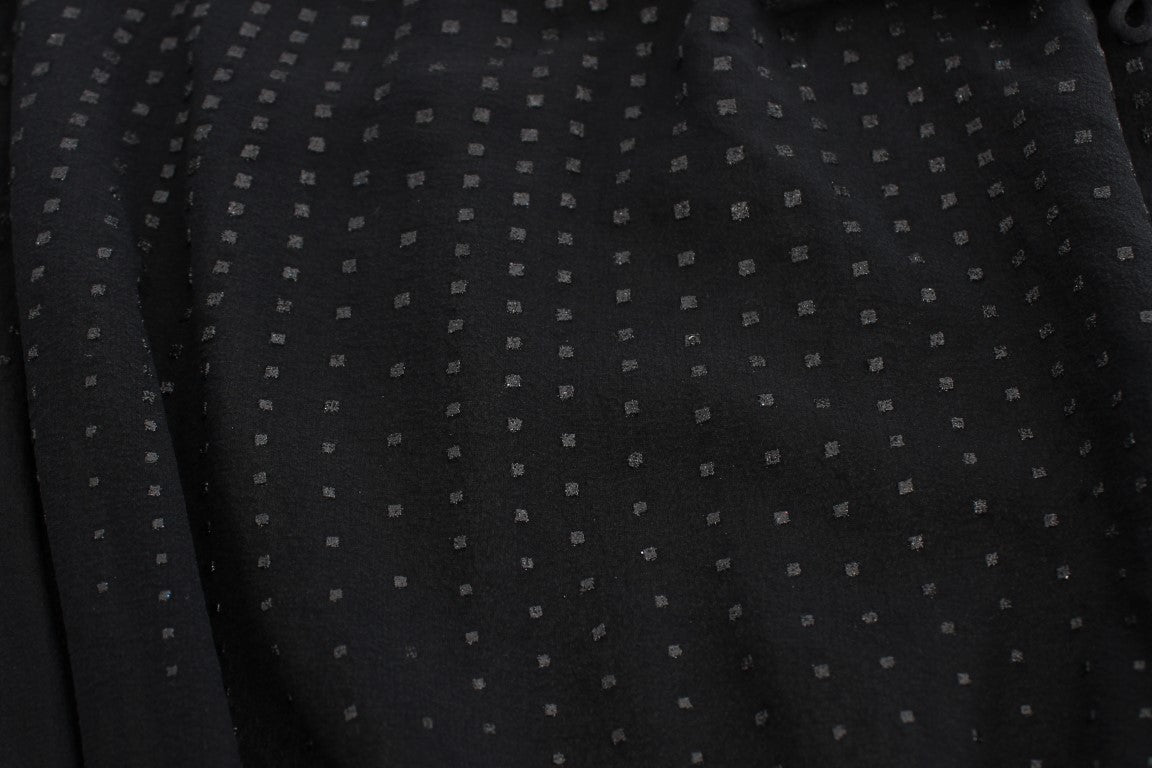 Exte Schwarze Wickelbluse mit Halsausschnitt