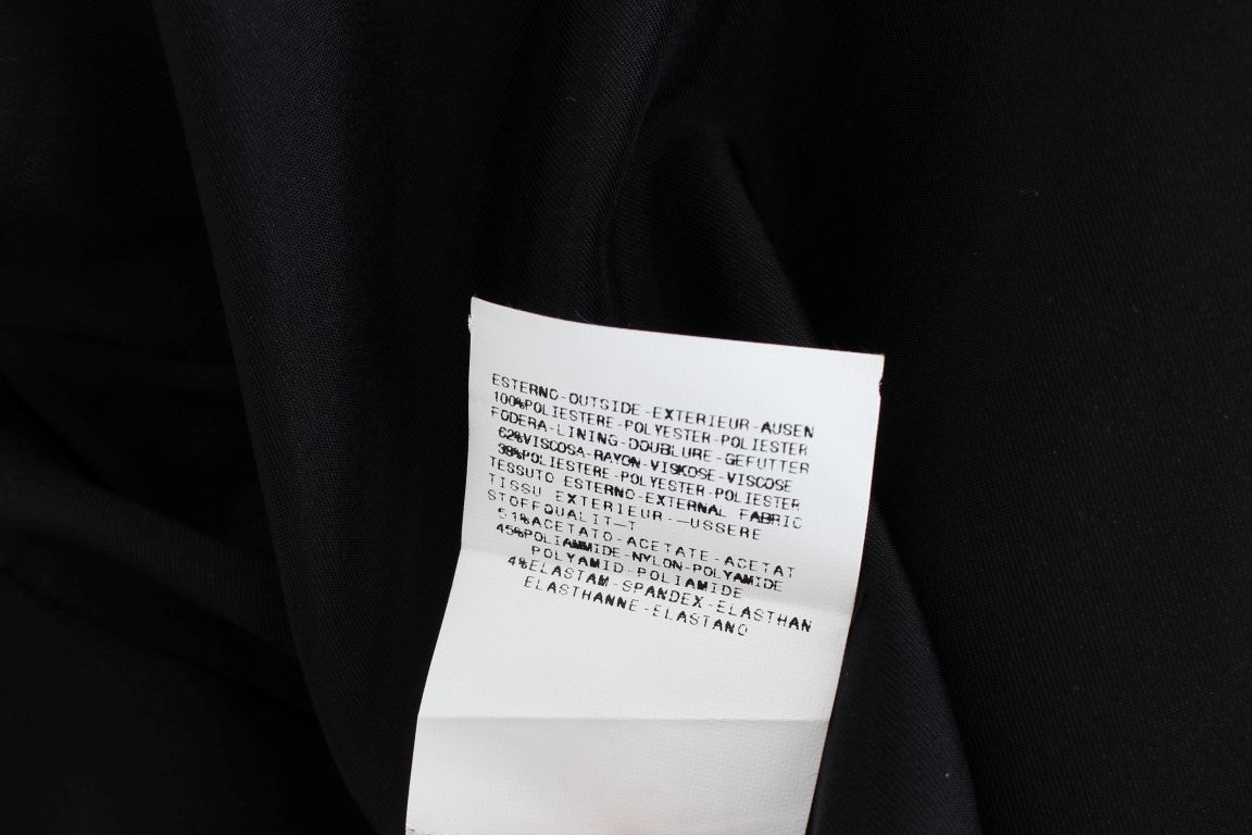 Exte Schwarz Blau Zweiteiliger Anzug Rock &amp; Blazer