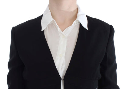 Exte Schwarz Blau Zweiteiliger Anzug Rock &amp; Blazer